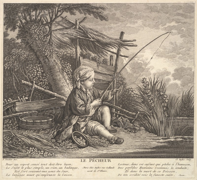 Fisherman, ca. 1753. Creator: Claude Augustin Duflos le Jeune.