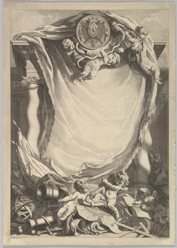 Frame for a Dedication Plate, 18th century. Creator: Claude Augustin Duflos le Jeune.