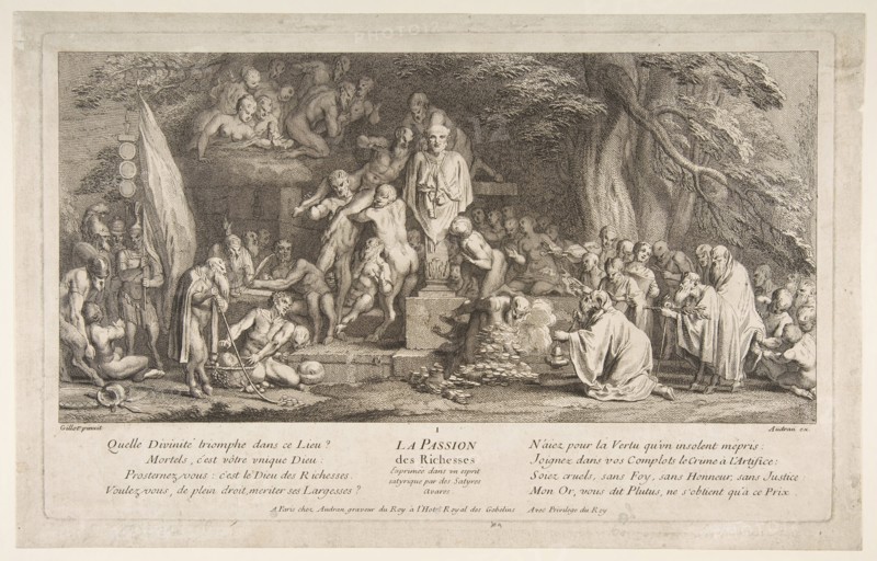 The Passion for Wealth.n.d. Creator: Claude Gillot.