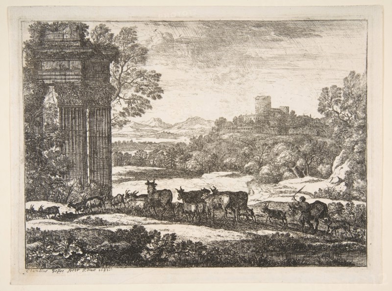 The Herd Returning in Stormy Weather, 1651. Creator: Claude Lorrain.