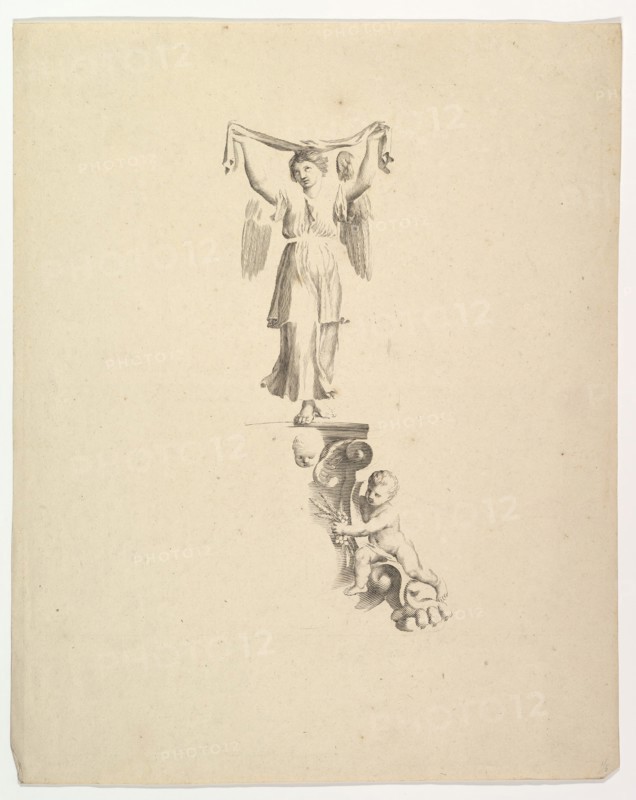 Statue of an Angel. Creator: Claude Mellan.