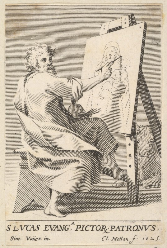 St. Luke Painting the Virgin, 1625. Creator: Claude Mellan.