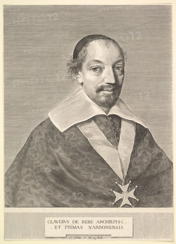 Claude de Rebé, Archbishop of Narbonne. Creator: Claude Mellan.