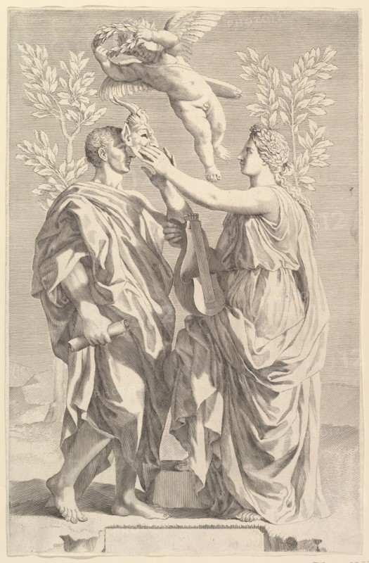 Frontispiece: Horace, Quinti Horatii Flacci Opera, 1642. Creator: Claude Mellan.