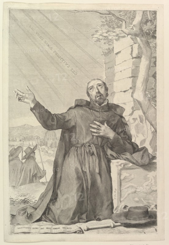 St. Ignatius in Ecstasy. Creator: Claude Mellan.