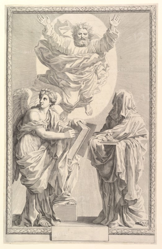 Frontispiece to the Bible, 1642. Creator: Claude Mellan.