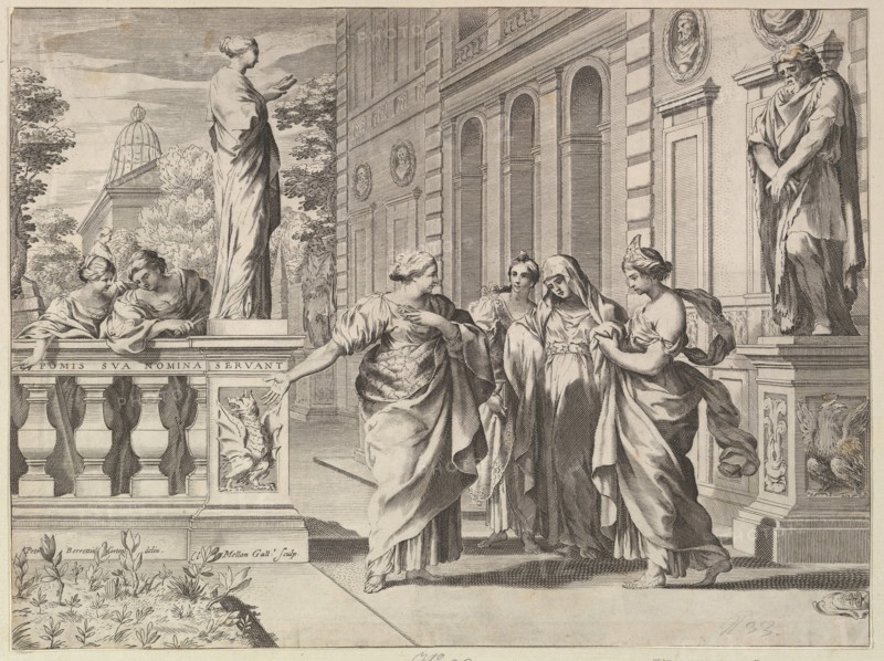Allegory in Honor of the Roman College Founded by the Borghese Family, 1615-88. Creator: Claude Mellan.