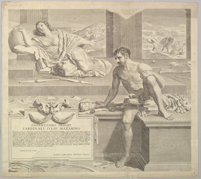 Theological Thesis of Antoine Talon, 1648. Creator: Claude Mellan.