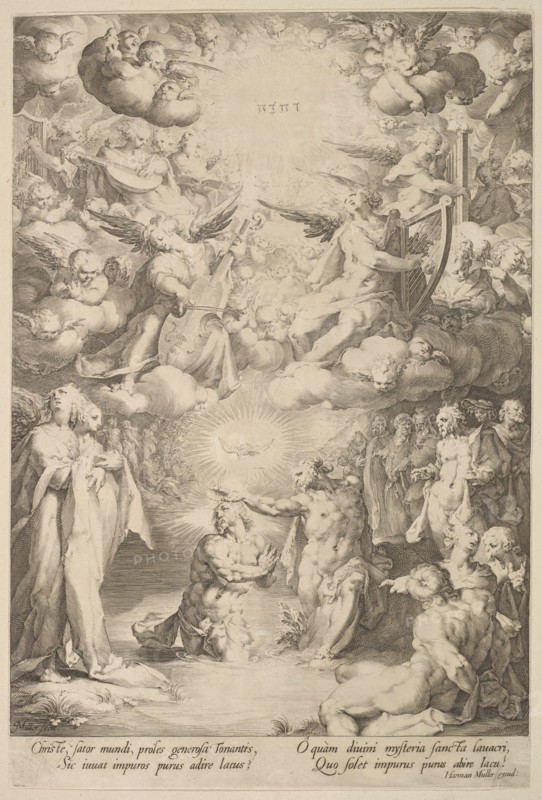Baptism of Christ, ca. 1600. Creators: Cornelis Cornelisz van Haarlem, Jan Muller.