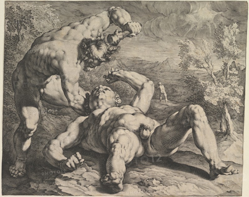 Cain Killing Abel, ca. 1591. Creators: Cornelis Cornelisz van Haarlem, Jan Muller.