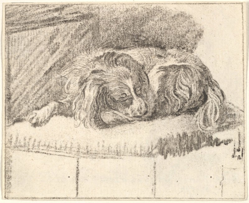 Sleeping Dog, 1777. Creator: Cornelis Ploos van Amstel.