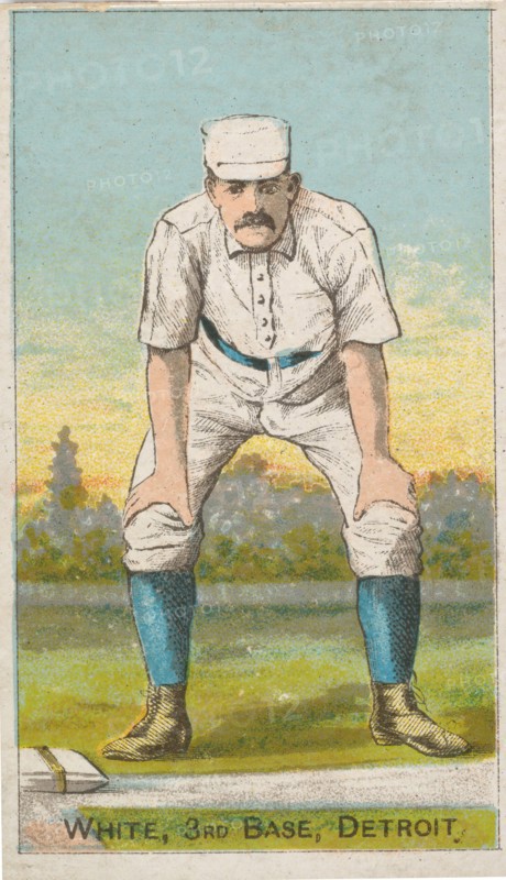 White, 3rd Base, Detroit, from the "Gold Coin" Tobacco Issue, 1887. Creator: D Buchner & Co.