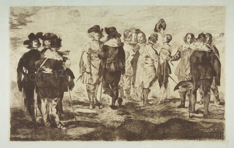 The Little Cavaliers, after "Velázquez", 1861-62. Creator: Edouard Manet.