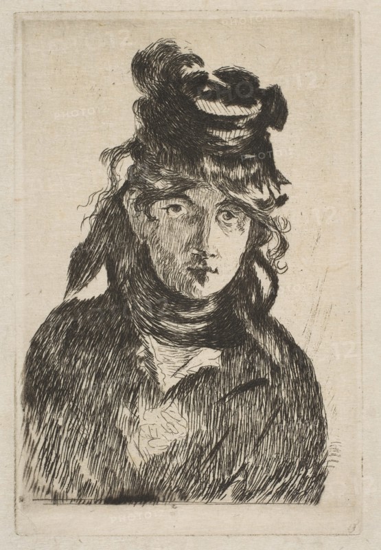 Berthe Morisot, 1872. Creator: Edouard Manet.