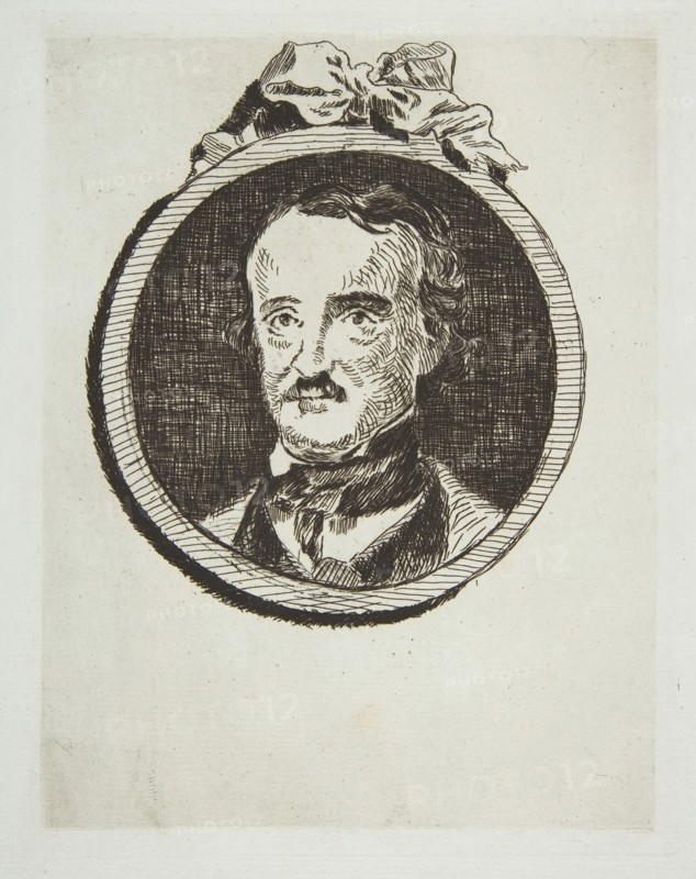 Portrait of Edgar Allan Poe, 1876. Creator: Edouard Manet.