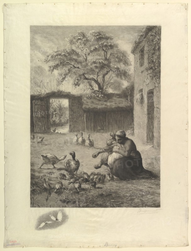 Le Printemps, d'après un pastel de Millet, 1888. Creator: Felix Bracquemond.