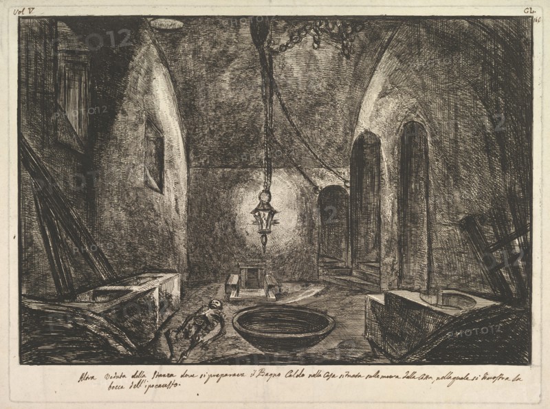 View of Pompeii (Altra veduta della Stanza dove si preparava il Bogno Caldo . . . ).n.d. Creator: Francesco Piranesi.