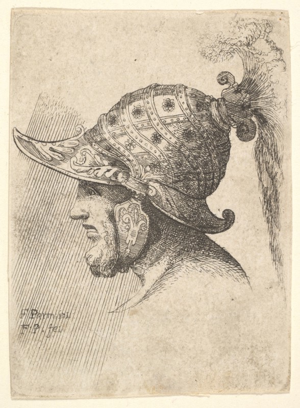 Helmeted head, 1662-78. Creator: Francis Place.