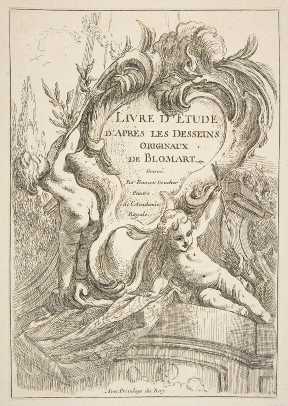 Title Page, 1753. Creator: Francois Boucher.