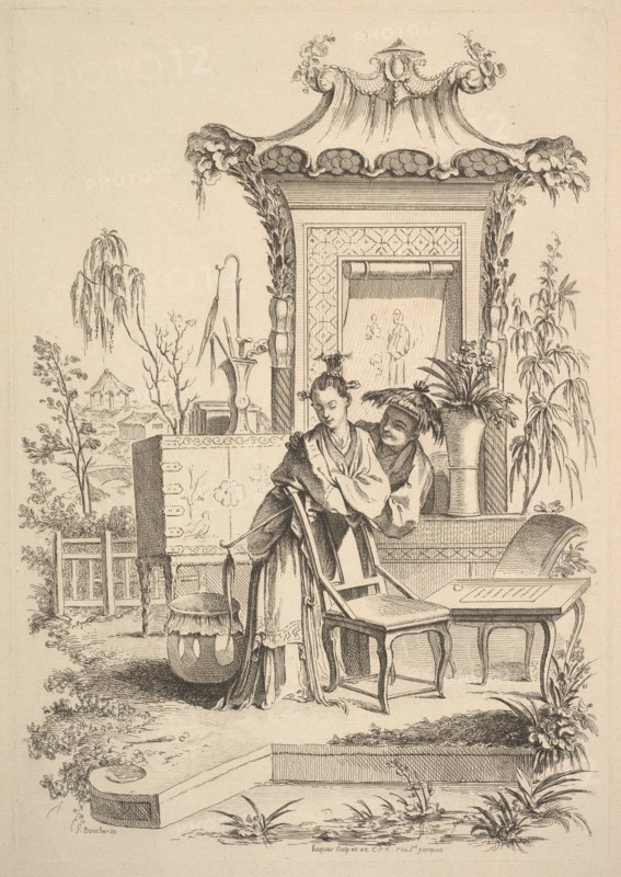 Chinese Man and Woman, ca. 1742. Creator: Gabriel Huquier.