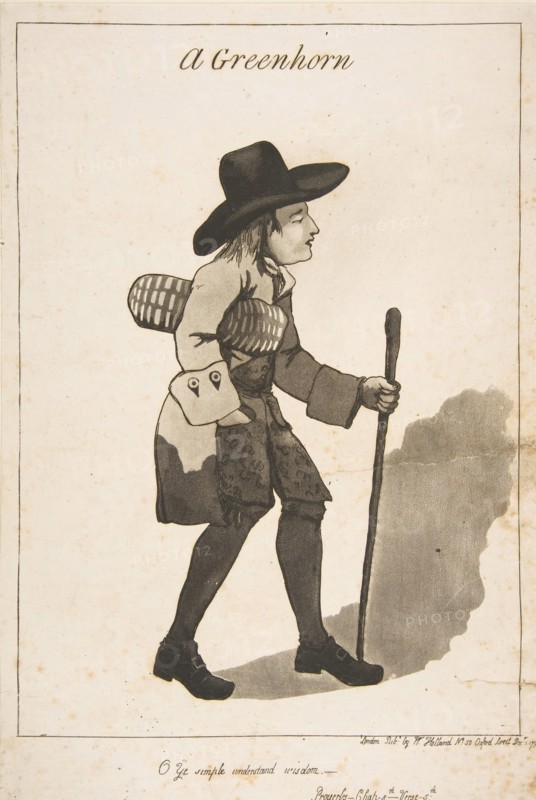 A Greenhorn, December 1, 1790. Creator: George Moutard Woodward.