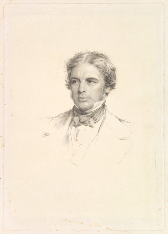 Portrait of Michael Faraday, 1852. Creator: William Holl.