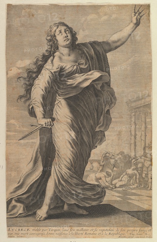 Lucrèce, 1647. Creators: Gilles Rousselet, Abraham Bosse.