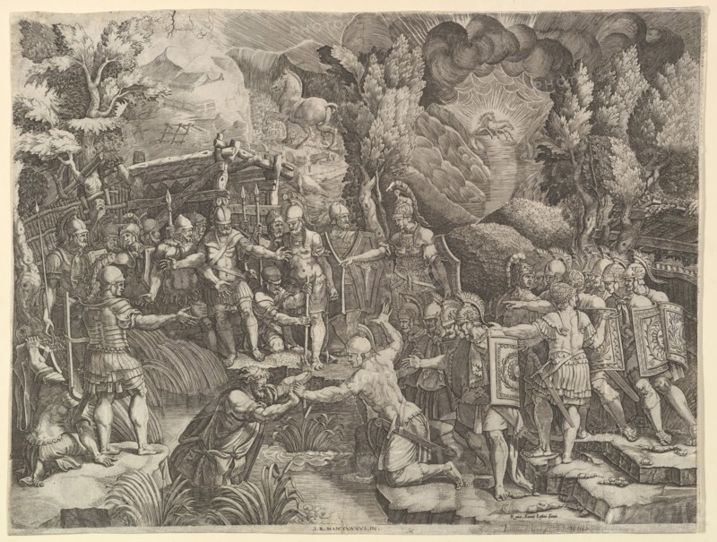 Sinon Deceiving the Trojans, mid-1540's. Creator: Giorgio Ghisi.