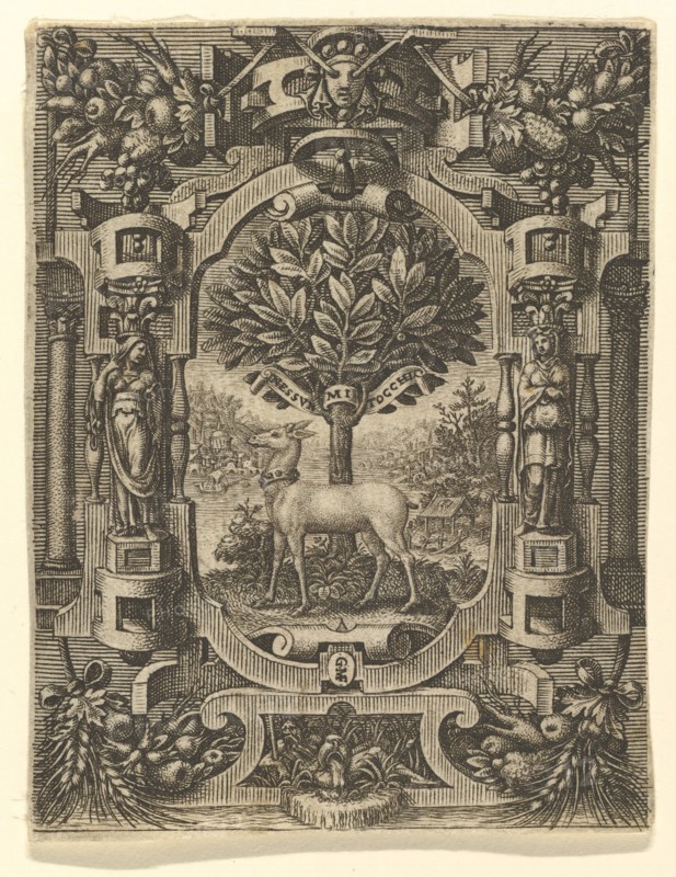 Emblem of Lucrezia Gonzaga, before 1566. Creator: Giorgio Ghisi.