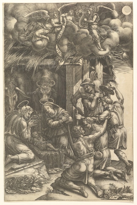 The Adoration of the Shepherds, late 1570s. Creator: Giorgio Ghisi.
