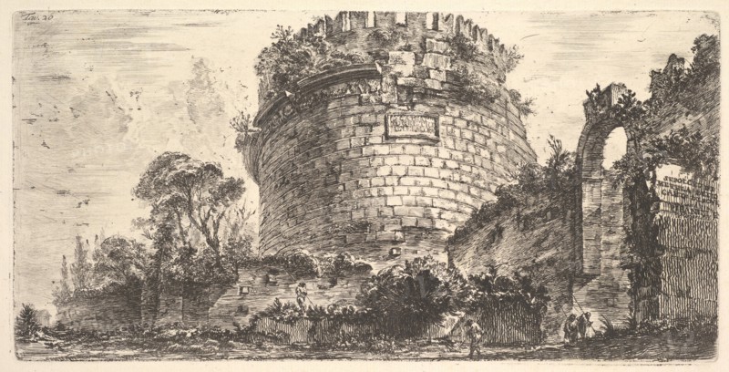 Plate 20: Tomb of Caecilia Metella called the Capo di Bove