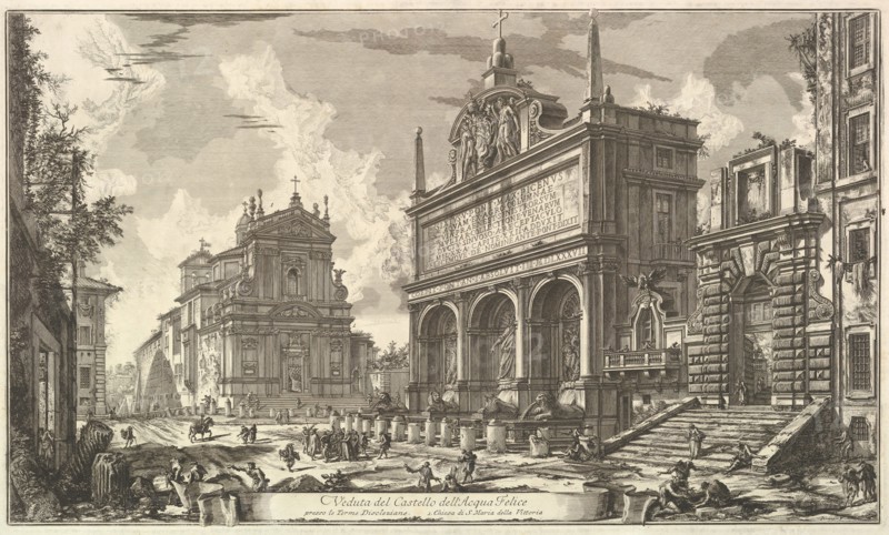 View of the Fountainhead of the Acqua Felice...., from Vedute di Roma
