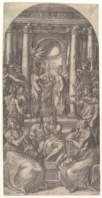 The Marriage of the Virgin, ca. 1525. Creator: Giovanni Jacopo Caraglio.