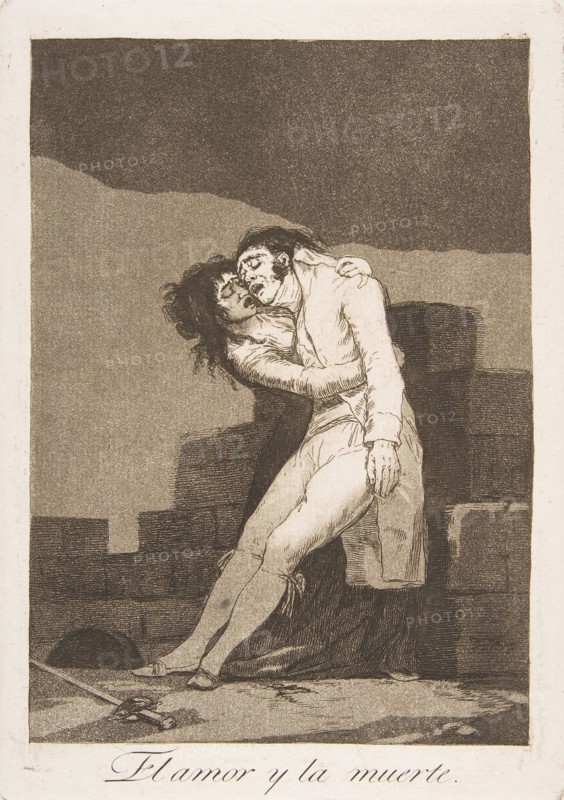 Plate 10 from 'Los Caprichos': Love and death