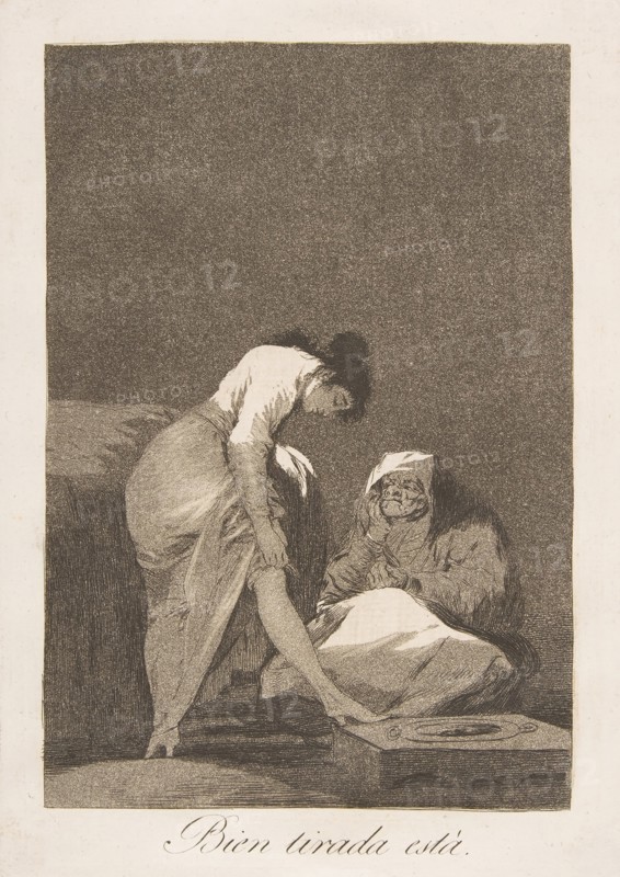Plate 17 from 'Los Caprichos': It is nicely stretched