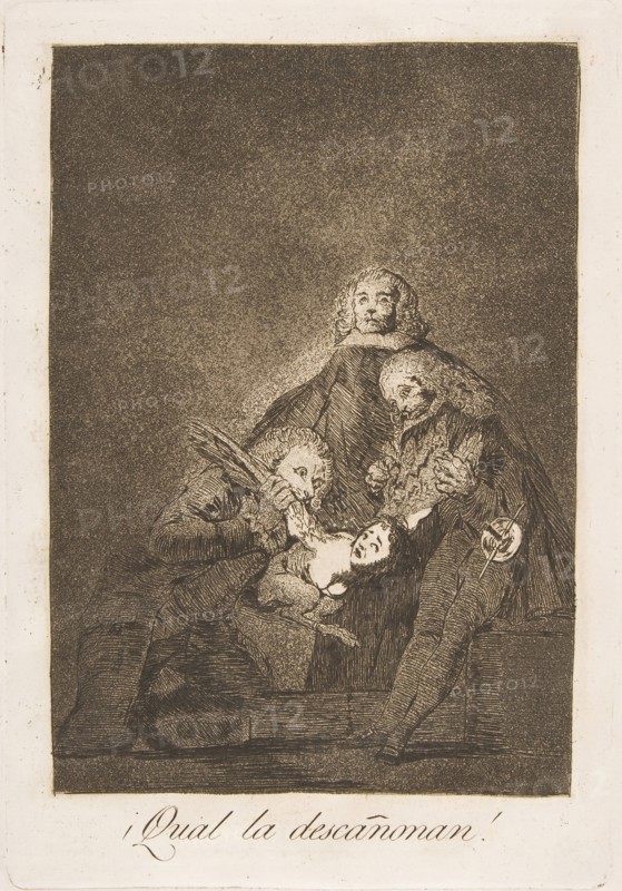 Plate 21 from ' Los Caprichos': How they pluck her!