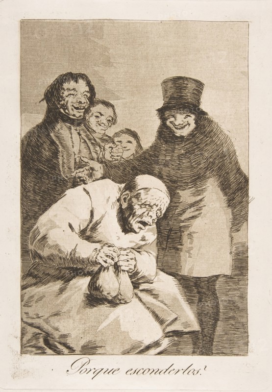 Plate 30 from 'Los Caprichos': Why hide them?