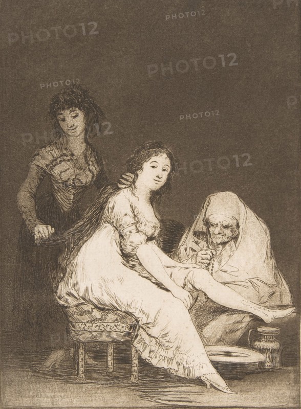 Plate 31 from 'Los Caprichos': She prays for her