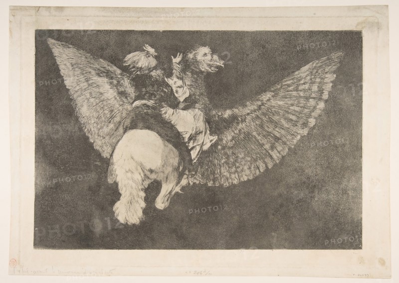 Plate 5 from the 'Disparates': Flying Folly, ca. 1816-23