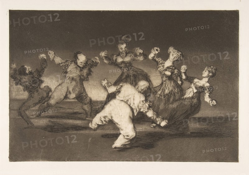 Plate 12 from the 'Disparates': If Marion will dance, then she has..., ca. 1816-23