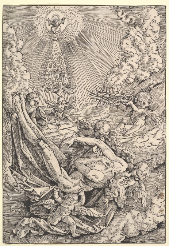 The Body of Christ Carried by Angels towards Heaven, 1516. Creator: Hans Baldung.