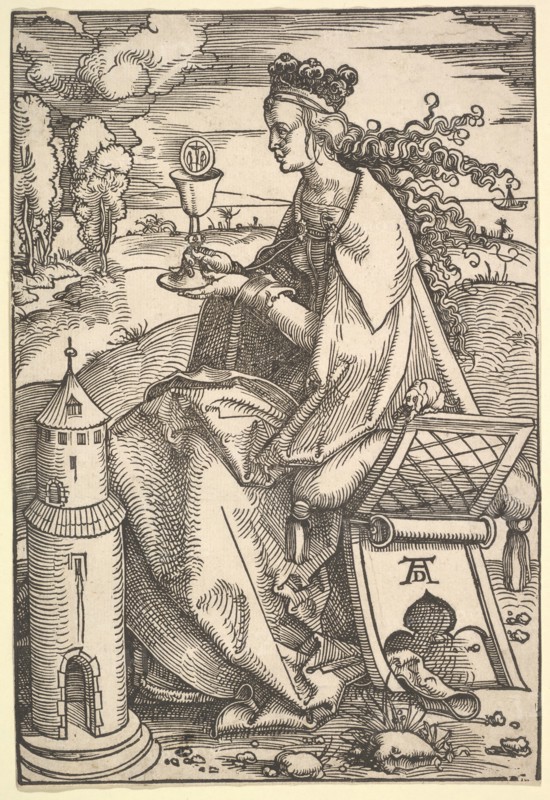 St. Barbara, ca. 1505. Creator: Hans Baldung.