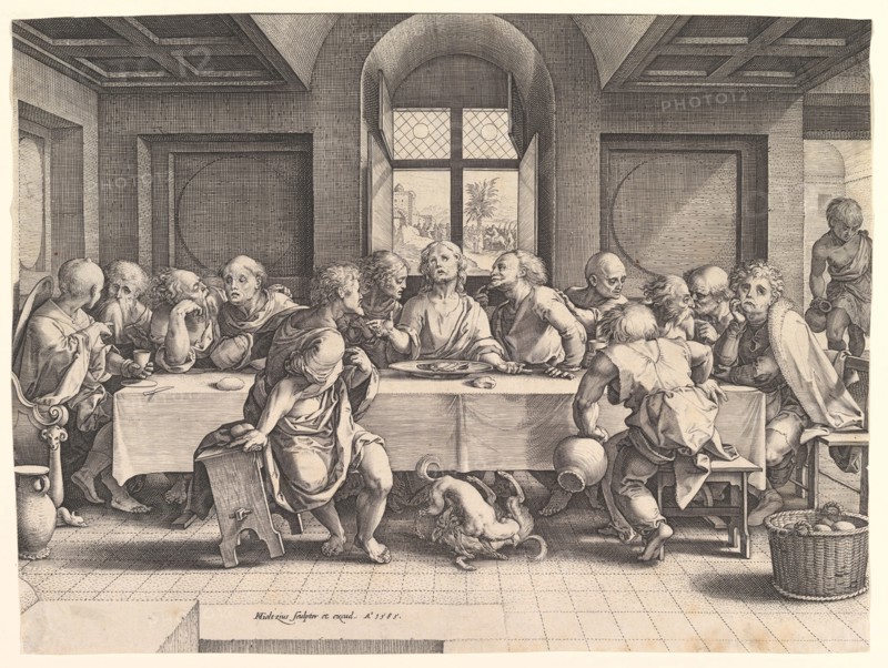 The Last Supper, 1585. Creator: Hendrik Goltzius.