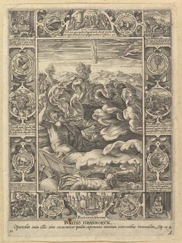 Punitio Malorum, from Allegories of the Christian Faith, from Christian and Profane Allego....n.d. Creator: Hendrik Goltzius.