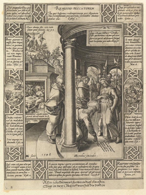 Remissio Peccatorum, from the Allegories on the Christian Creed, 1598. Creator: Hendrik Goltzius.