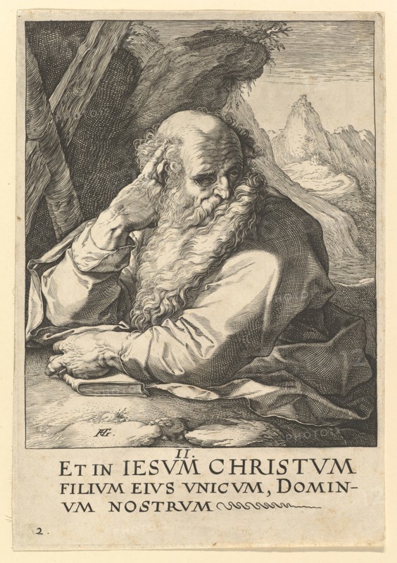 St. Andrew, from Christ, the Apostles and St. Paul with the Creed, ca. 1589. Creator: Hendrik Goltzius.