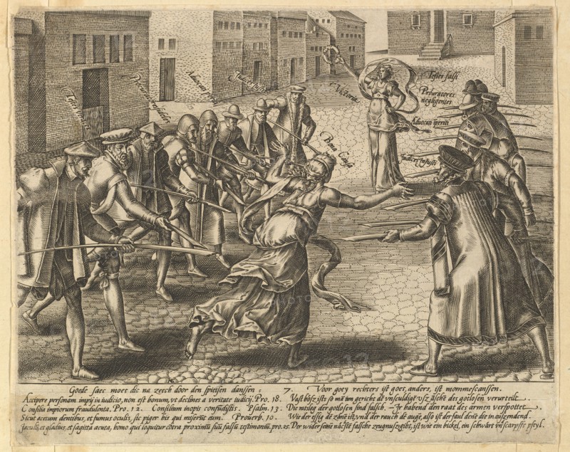 The Abuses of the Law, Plate 7.n.d. Creator: Hendrik Goltzius.