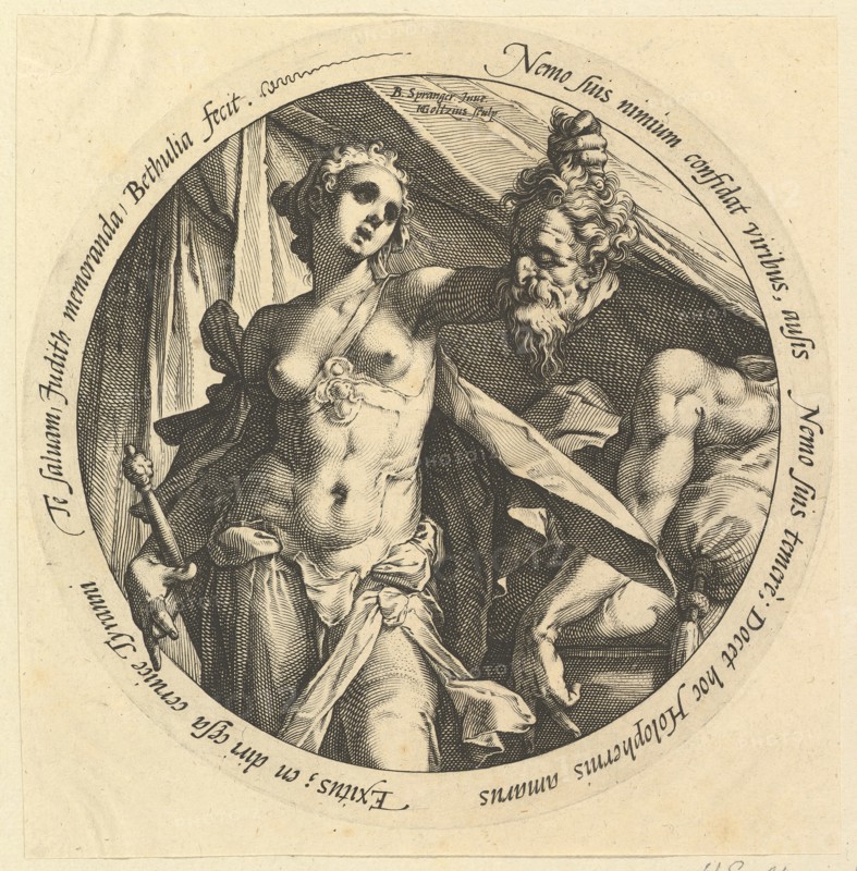 Judith with the Head of Holofernes, ca. 1585. Creator: Hendrik Goltzius.