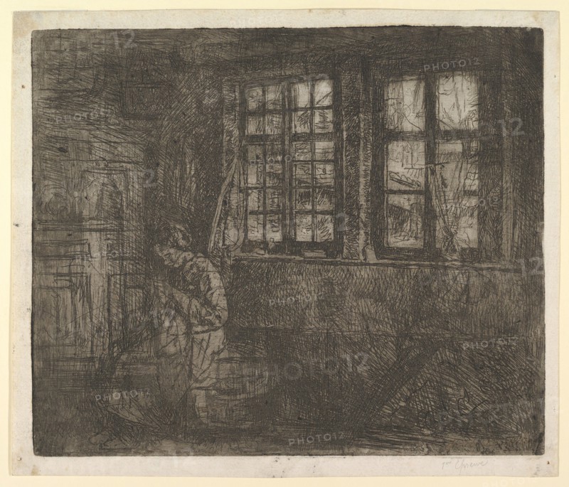 The Dressmaker, ca. 1863. Creator: Henri Jean Augustin de Braekeleer.
