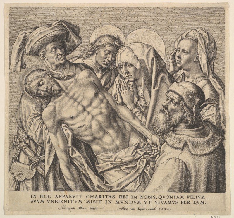 Bearing the Body of Christ, 1586. Creator: Hieronymous Wierix.